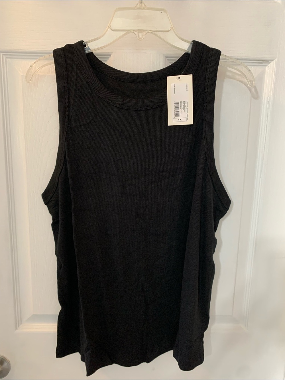 A New Day NWT’s size 1X ribbed very stretchy black tank top